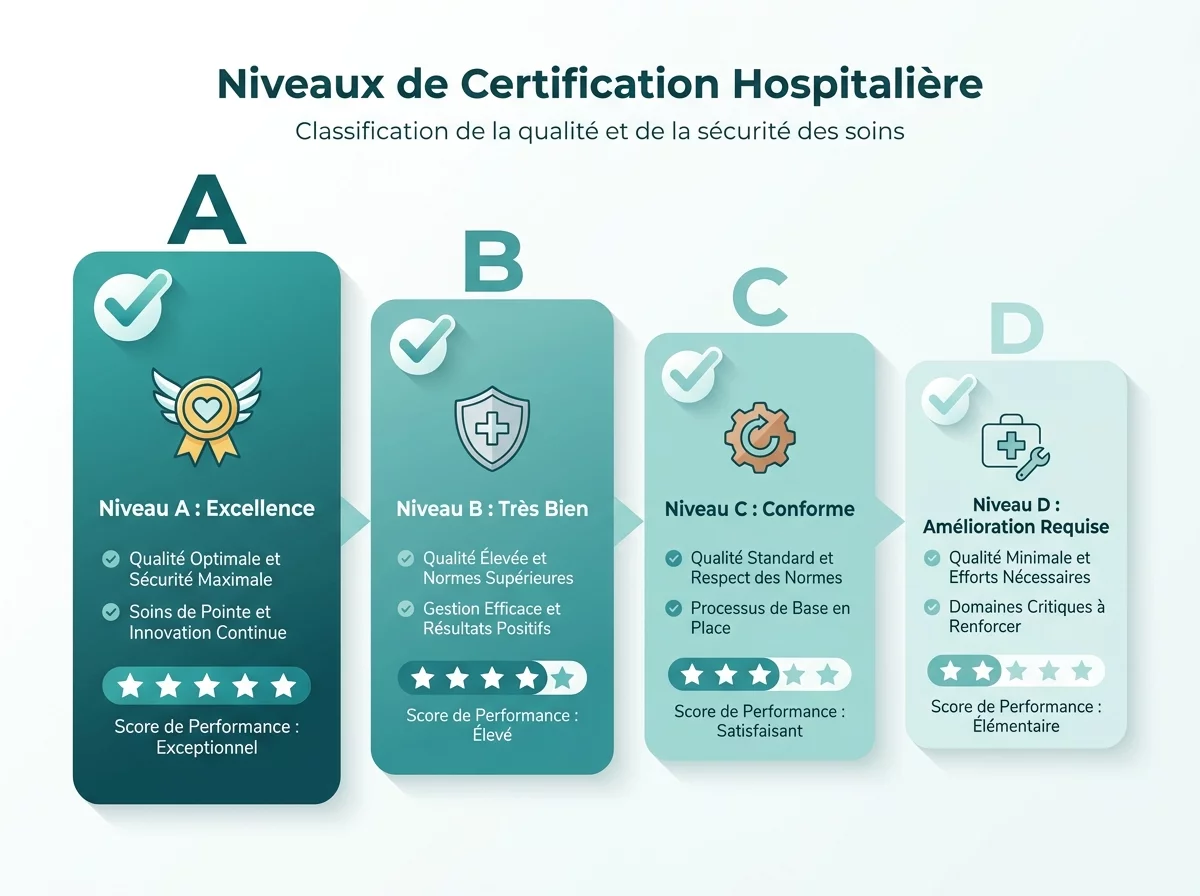 Tableau explicatif des niveaux de certification